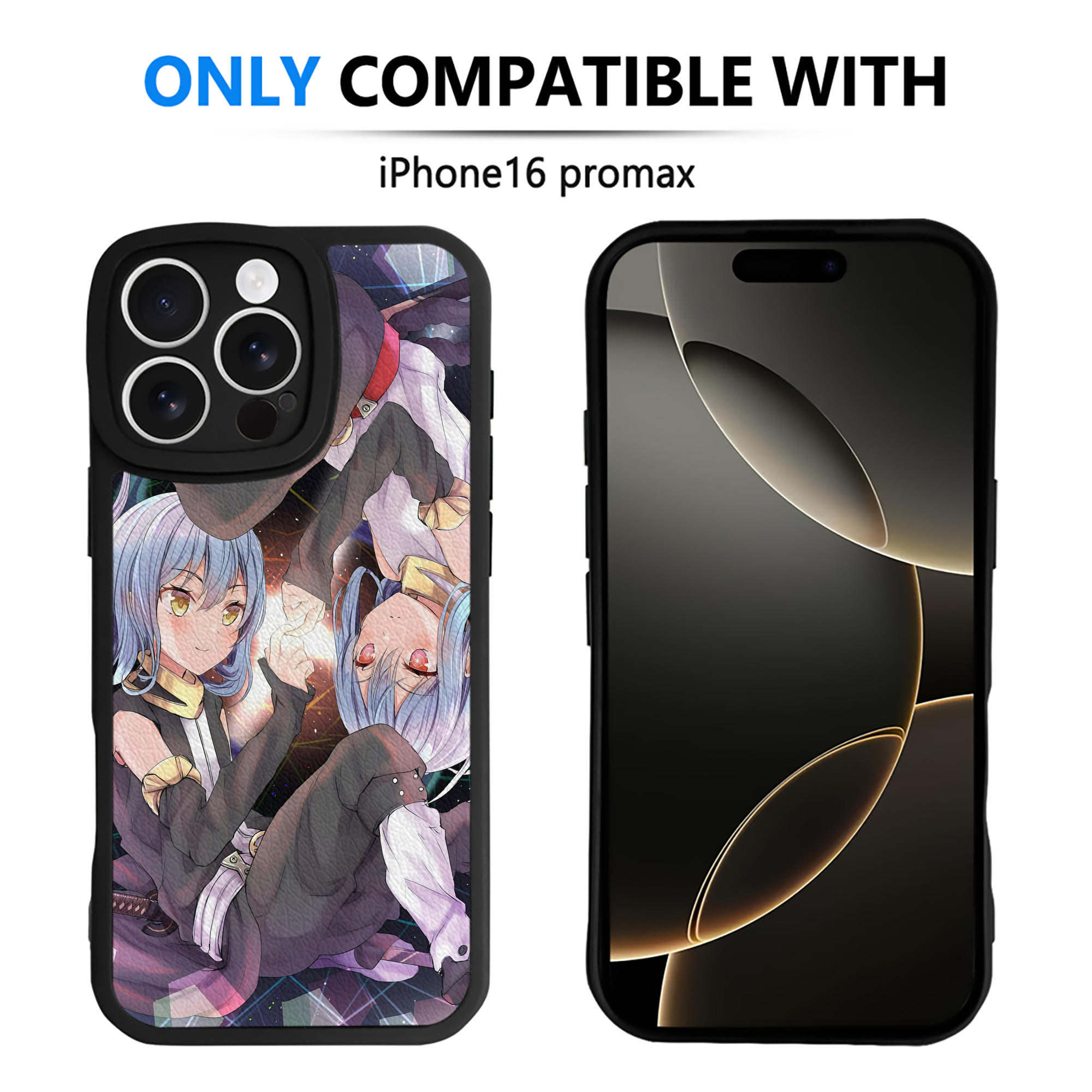 （画像用） 転スラ Regarding Reincarnated to Slime 【iPhone 16シリーズ対応】シリコンスマホケース（レザー調） 材質：シリコン